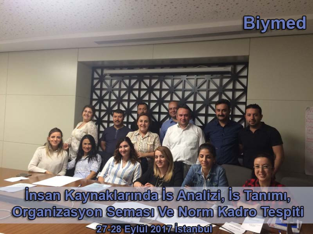 İnsan Kaynaklarında İş Analizi, İş Tanımı, Organizasyon Şeması Ve Norm Kadro Tespiti Eğitim Fotoğrafları - Eylül 2017
