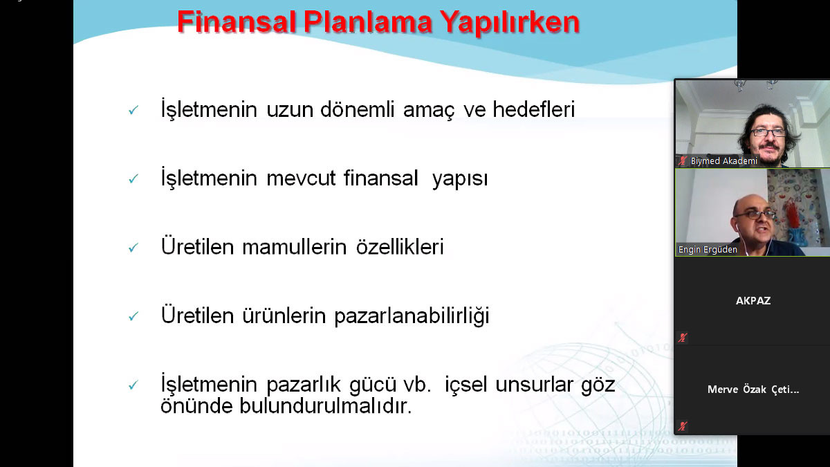 Online Canlı Yayın Bütçe Eğitimi Fotoğrafları - Ağustos 2020