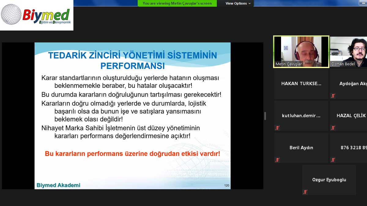 Lojistik ve Tedarik Zinciri Yönetimi Eğitimi Fotoğrafları - Nisan 2021