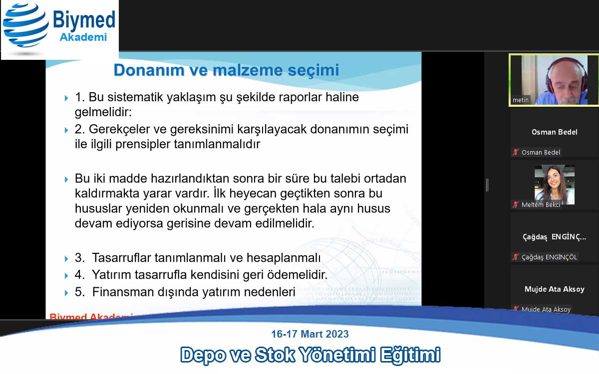 Depo ve Stok Yönetimi Eğitimi Fotoğrafları - Mart 2023