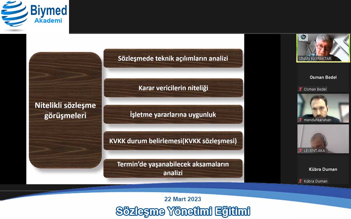 Sözleşme Yönetimi Eğitim Fotoğrafları - Mart 2023