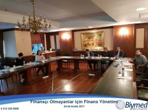 Finansçı Olmayanlar için Finans Yönetimi Eğitim Fotoğraflari - Aralık 2017