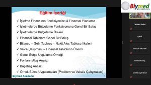 Online Canlı Yayın Bütçe Eğitimi Fotoğrafları - Aralık 2020