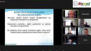 Online Canlı Yayın Üretim Planlama ve Stok Yönetimi Eğitim Fotoğrafları - Ekim 2020