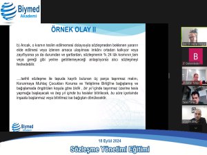 Sözleşme Yönetimi Eğitim Fotoğrafları - Eylül 2024
